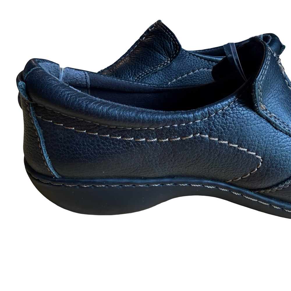 Clarks Womens Black Leather Un Loop Slip On Loafers Comfort Shoes Flats sz 9.5 - Picture 9 of 16